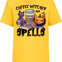 Детска тениска Coffee Witches And Spells,Halloween,Хелоуин,Празник,Забавление,Изненада,Обичаи,, снимка 7 - Детски тениски и потници - 38156169