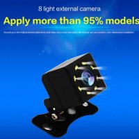 1.8мм 140° 668x576 Универсална Водонепромокаема Камера за Кола с 8 Nano LED за Задно Нощно Виждане, снимка 7 - Аналогови камери - 26217040