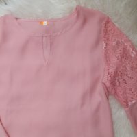 -20% Красива розова риза/блуза в бохо стил , снимка 4 - Ризи - 36838326