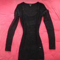 Нова черна плетена блуза Guess 100% оригинална, снимка 1 - Блузи с дълъг ръкав и пуловери - 37080888