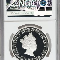 2022 Queen Victoria (Bonomi) - Ascension Island - £5 - NGC PF70 - Сребърна Възпоменателна Монета GB, снимка 2 - Нумизматика и бонистика - 43723703