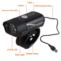 Силен LED фар колело зареждащ се USB акумулаторен фенер велосипед, снимка 3 - Аксесоари за велосипеди - 36506681