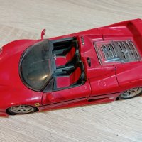 Метална кола "Ferrari" F50 мащаб 1:24, снимка 6 - Коли, камиони, мотори, писти - 43091332