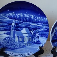 Vintage коледни колекционерски чинии за стена , снимка 2 - Декорация за дома - 43354598