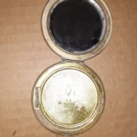 Стара много красива бронзова пудриера с огледало , кутийка, снимка 5 - Антикварни и старинни предмети - 39752622