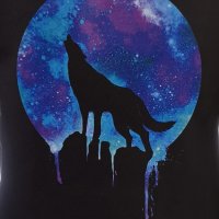 Нов мъжки суичър с дигитален печат Вълк, Голяма Луна, Серия вълци, снимка 2 - Суичъри - 30197522