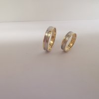 Златни брачни халки чифт , снимка 5 - Пръстени - 43676223