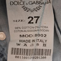 DOLCHE GABBANA Дамски дънки-размер 27, снимка 3 - Дънки - 40368462