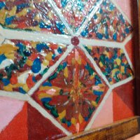 "Цветна геометрия"акрил върху дърво, снимка 3 - Картини - 39129931