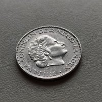 1 гулден 1956 Нидерландия - Сребро, снимка 2 - Нумизматика и бонистика - 43237294