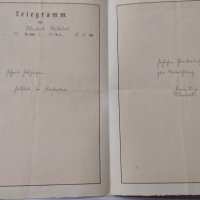 Стара немска телеграма от 1936 година, снимка 3 - Антикварни и старинни предмети - 39445742