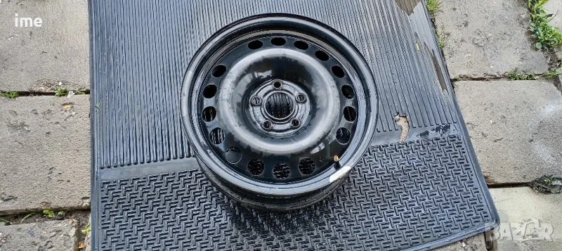 1бр. железна джанта 6.5J16 ET37. 5x110мм. Свалена от Opel Astra H. Внос от Германия., снимка 1
