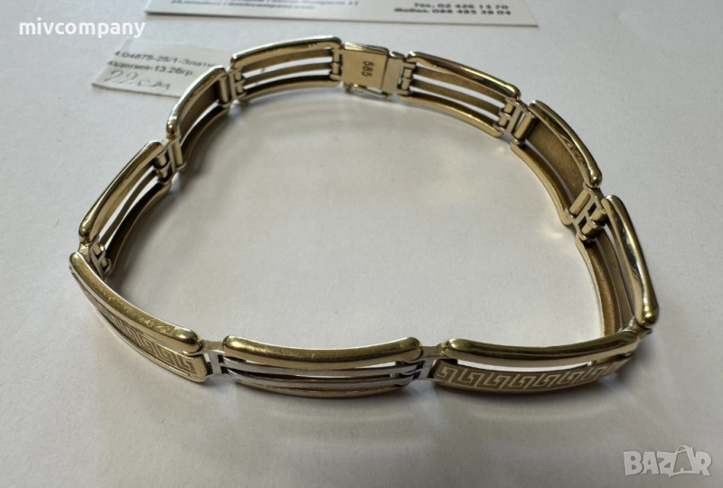 Златна гривна 13.26гр.22см., снимка 1