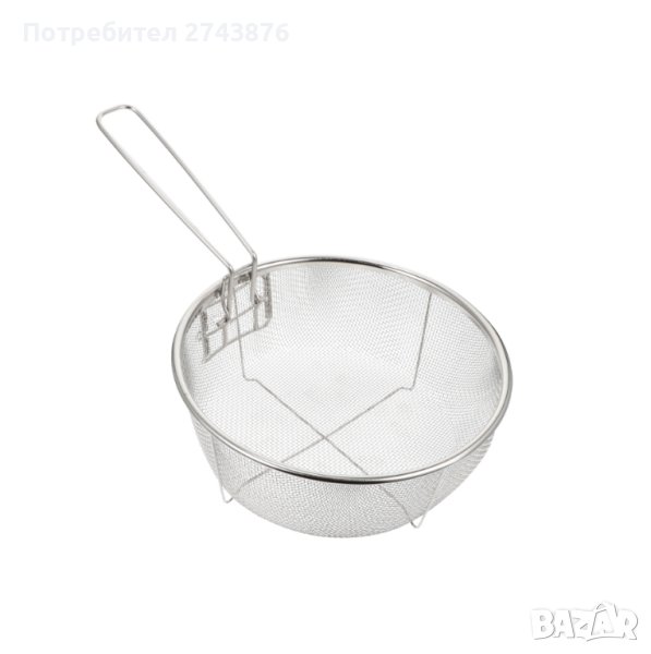  МЕТАЛНА КОШНИЦА ЗА ПЪРЖЕНЕ В ТЕНДЖЕРА- НЕРЪЖДАЕМА СТОМАНА -23СМ, снимка 1