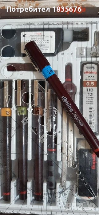 Комплект рапитографи ROTRING, снимка 1
