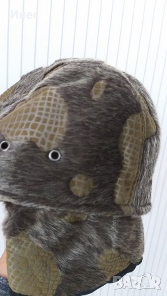 маслено зелена с косъм шапка, снимка 1