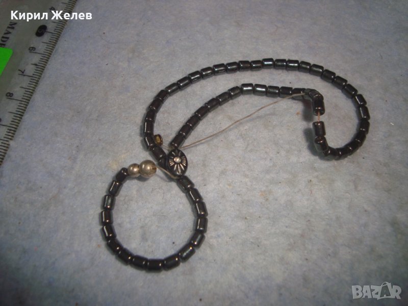 ГЕРДАНЧЕ от ХЕМАТИТ ХЕНД - МЕЙД АРТ НАКИТ КОЛИЕ СТАРО 29438, снимка 1