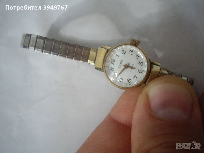 Позлатен,дамски часовник., снимка 1