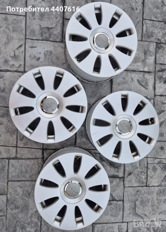 Оригинални джанти за ауди 5х112+4 броя летни гуми, снимка 1