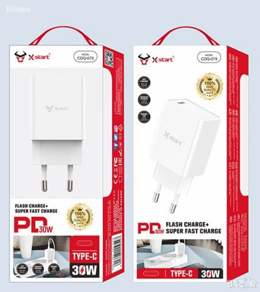 Единично USB-C бързо зарядно устройство, снимка 1