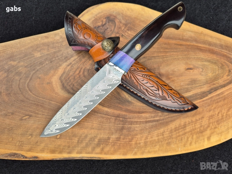 Ловен нож дамаска стомана LN423, снимка 1