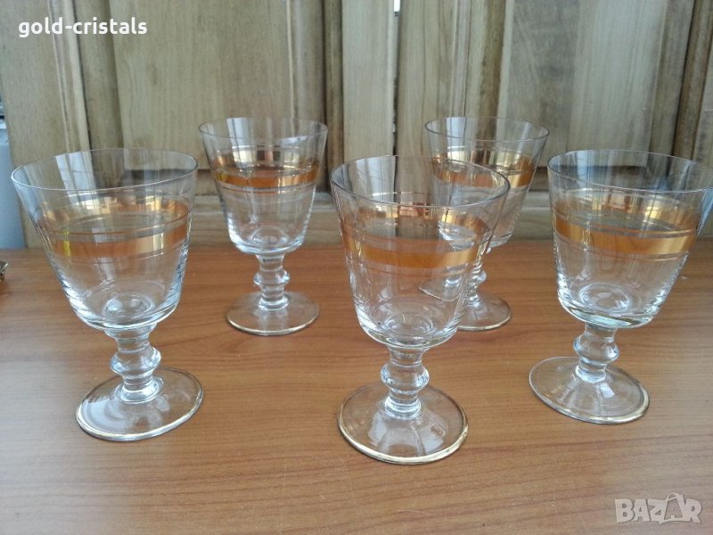 Ретро чаши з златен кант, снимка 1