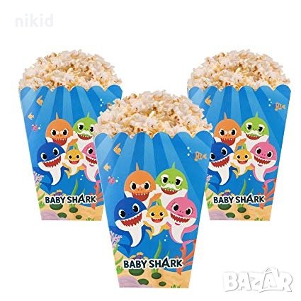 Бебе Акули Baby Shark кутия за дребни лакомства пуканки и др, снимка 1