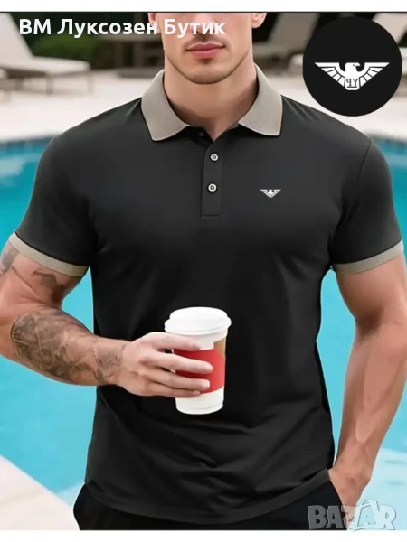 👕 Луксозна Поло Тениска – BM Луксозен Бутик 👑, снимка 1
