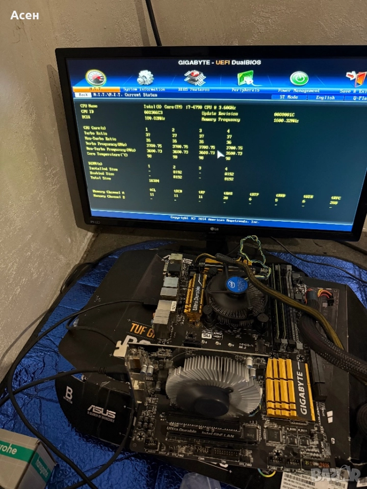 Дънна платка Gigabyte GA-Z97X-UD3H-BK 1150 и Процесор Intel Core i7-4790  И рам 16 гб, снимка 1