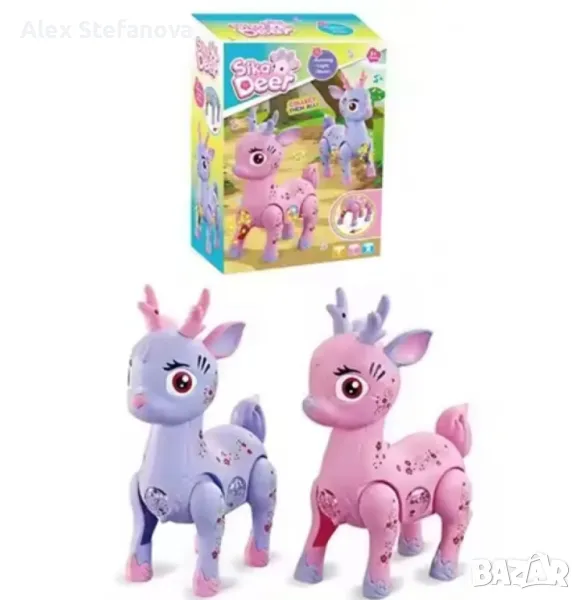 музикална играчка елен - светеща и ходеща , снимка 1
