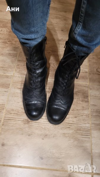 Боти от естествена кожа 38 номер, снимка 1