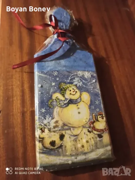 Коледна дъска с декорация, снимка 1