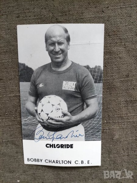 Продавам автограф на Боби Чарлтън Bobby Charlton футбол, снимка 1