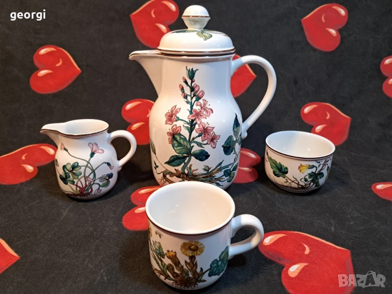 чайник латиера и две чаши Villeroy & boch Botanica 27/1, снимка 1