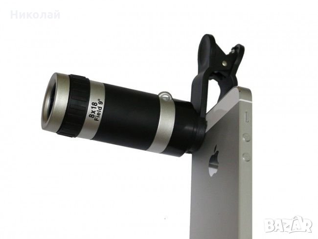  Телескопична приставка за камерата на мобилни телефони с качествен оптичен зум 8Х , снимка 1