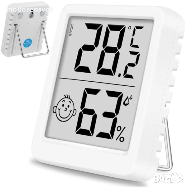 Цифров термометър метеорологична станция с магнит, закачане и стойка, снимка 1