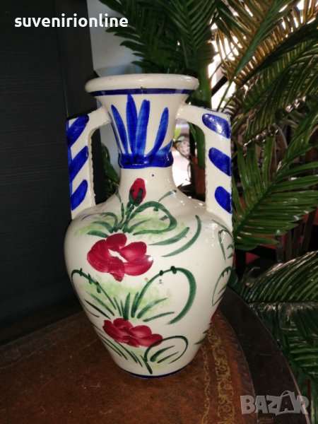 Стара ваза ръчнорисувана, снимка 1