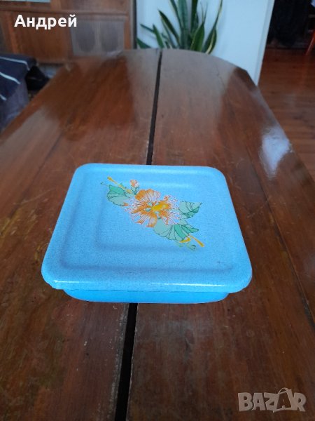 Стара емайлирана кутия за храна #3, снимка 1