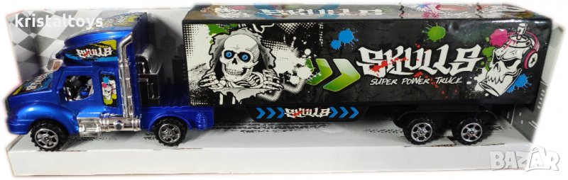 Детска играчка Камион тир със затворено ремарке в подаръчна опаковка, снимка 1