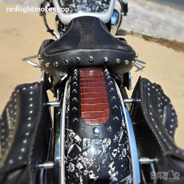 📌 5086 | Ръчно изработена кожена лента за заден калник (Fender Bib) – Custom стил, снимка 1