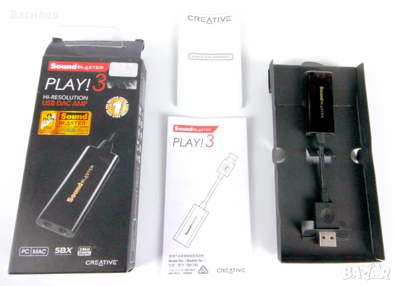 Външна USB звукова карта Creative Sound Blaster PLAY! 3, снимка 1