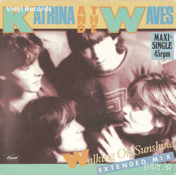 Katrina And The Waves – Walking On Sunshine (Extended Mix)Vinyl, 12", 45 RPM, снимка 1