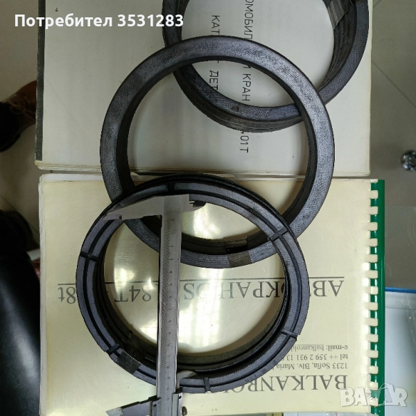 Ремонтен комплект / Уплътнения за хидравличен цилиндър стрела кран Фаблок Fablok, снимка 1