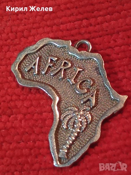 AFRICA ФИГУРАЛЕН СРЕБЪРЕН АРТ МЕДАЛЬОН СРЕБРО 925 във ФОРМАТА на КОНТИНЕНТА АФРИКА 40519, снимка 1