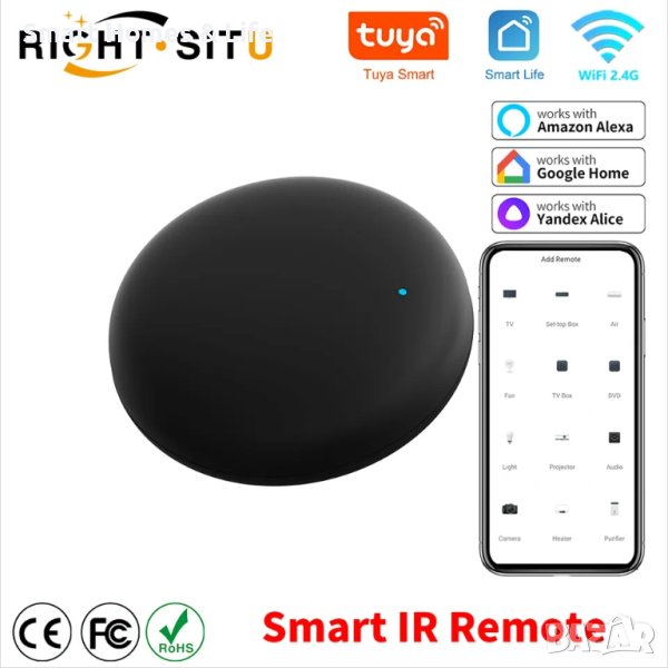 Tuya WiFi Smart IR Универсално дистанционно управление, снимка 1