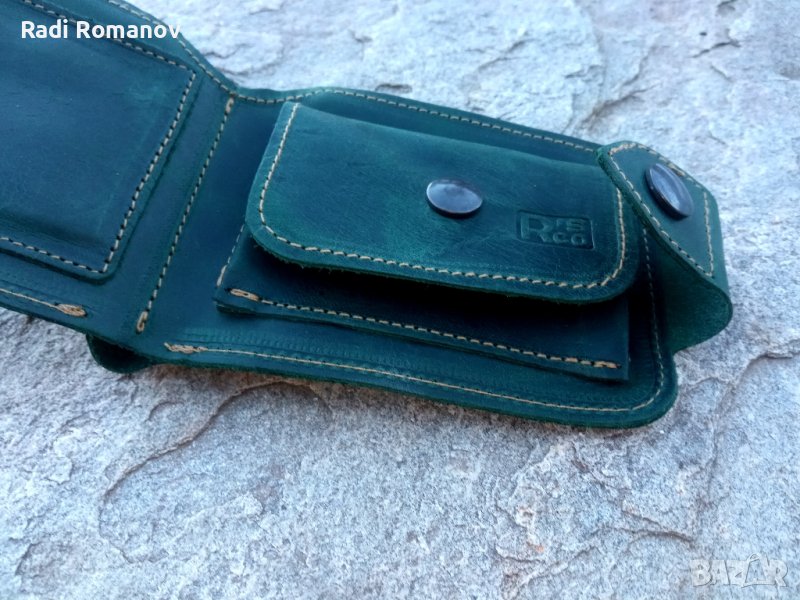 Ръчно изработен мъжки кожен портфейл , снимка 1