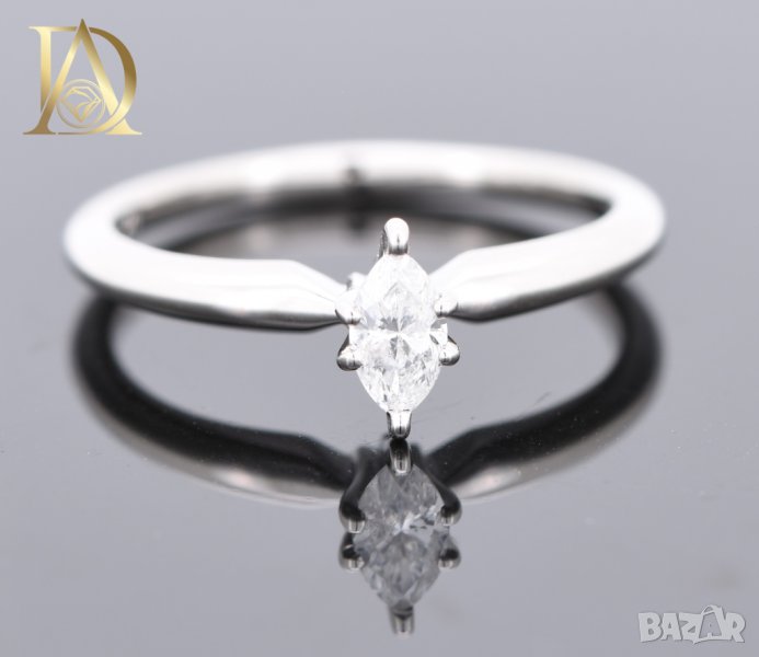 Нов Златен Пръстен с 0.20кт Естествен Диамант, снимка 1