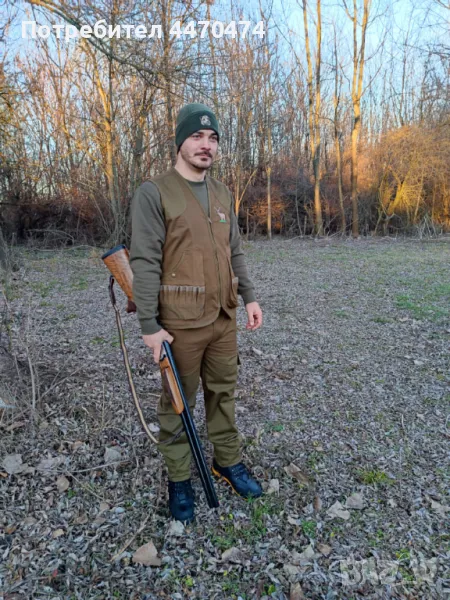 Мъжки ловен комплект с бродерия - панталон и елек, снимка 1