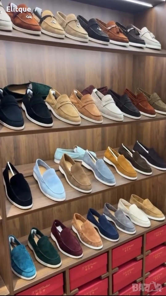 мокасини от естествен велур loro piana , снимка 1