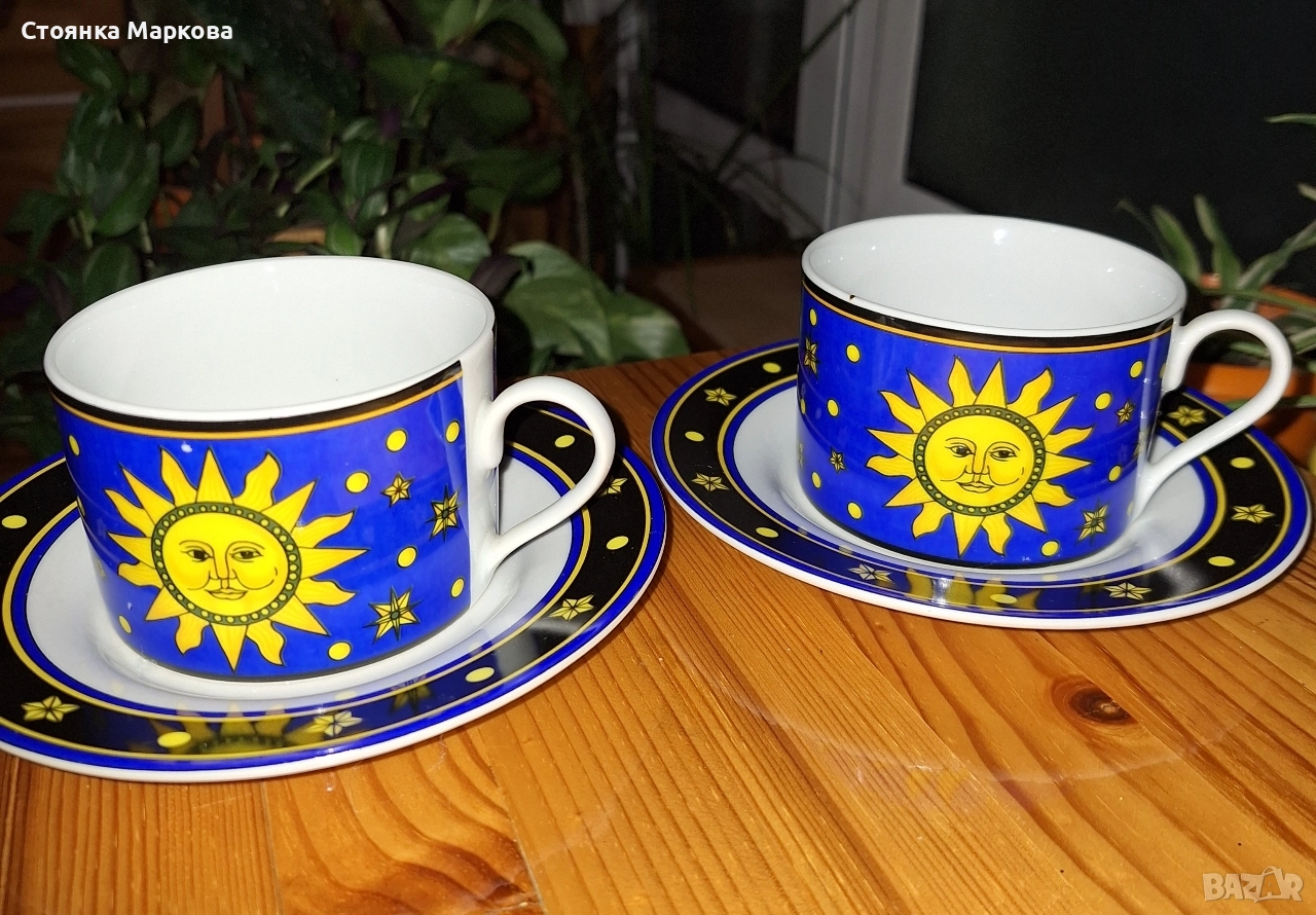 Порцеланови чашки с чинийки за кафе и чай, снимка 1